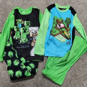 2 pairs of minecraft pajamas